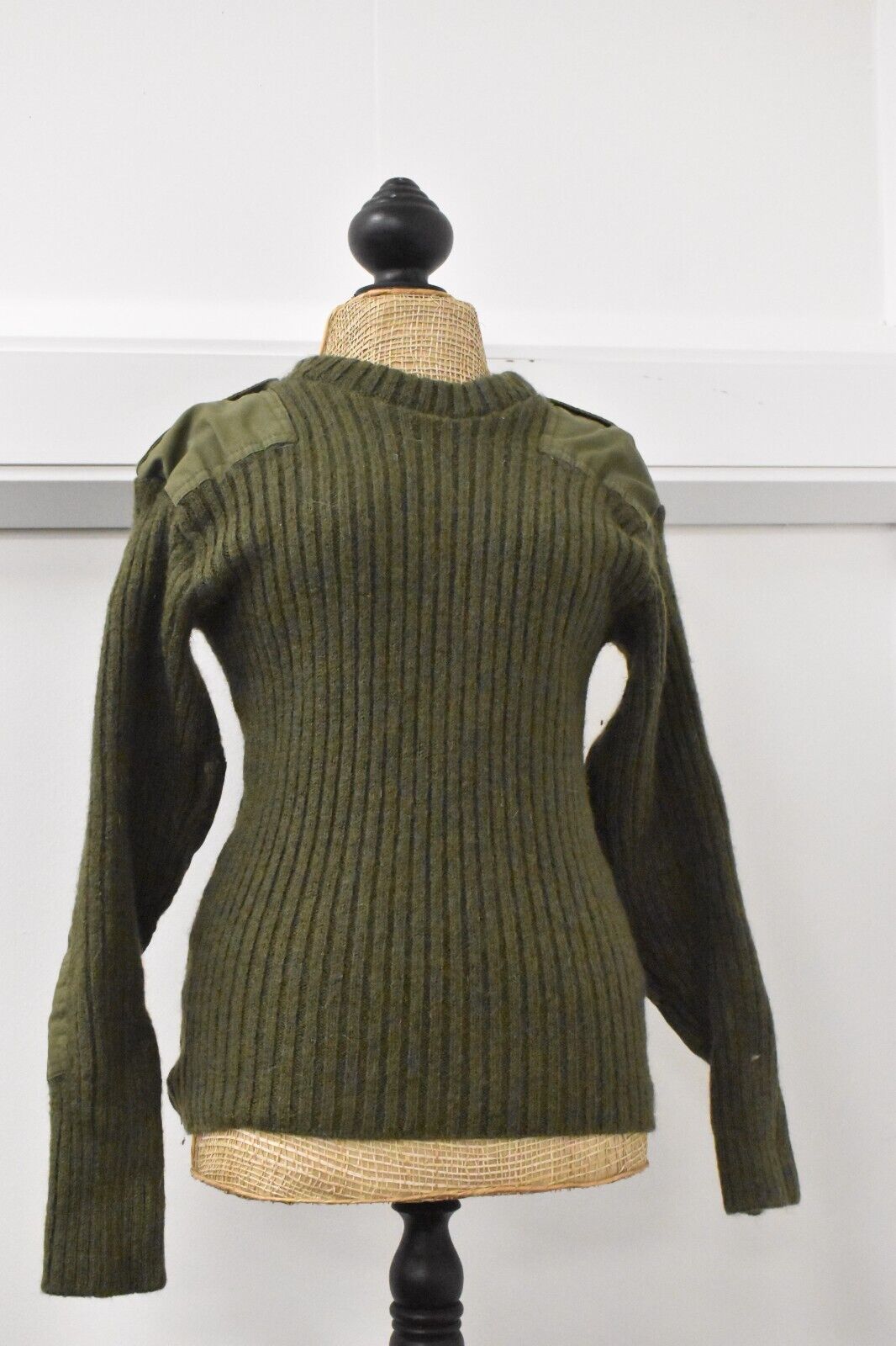 British Army Olive Green Wool Jumper Pullover Thermal Jersey Size 36"