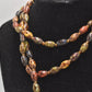 Vintage Retro Multi Colour Beaded Ladies Long Necklace Costume Jewellery 60cm