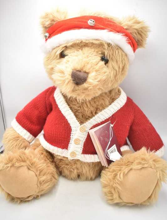 Vintage BHS Playful Pals Teddy Bear with Passport Cardigan Christmas Bear