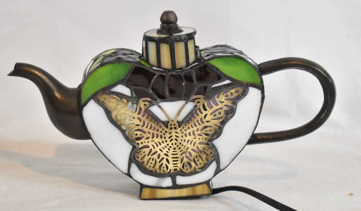 Tiffany deals teapot lamp