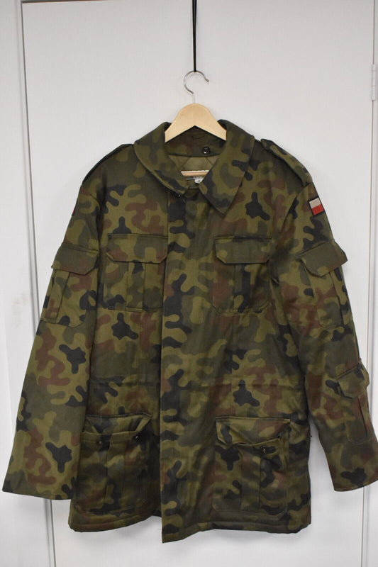 Polish Army WZ93 Pantera Woodland CamoJacket Parka with Removable Liner 44"