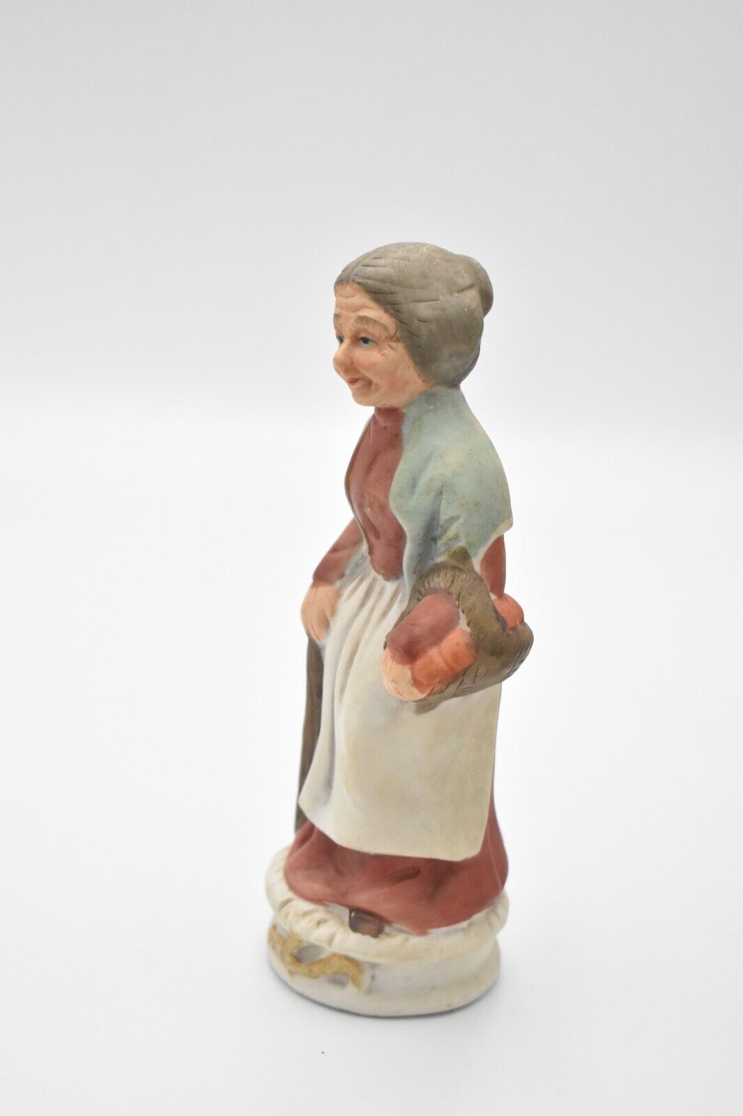 Vintage Old Lady Figurine Statue Ornament Ceramic