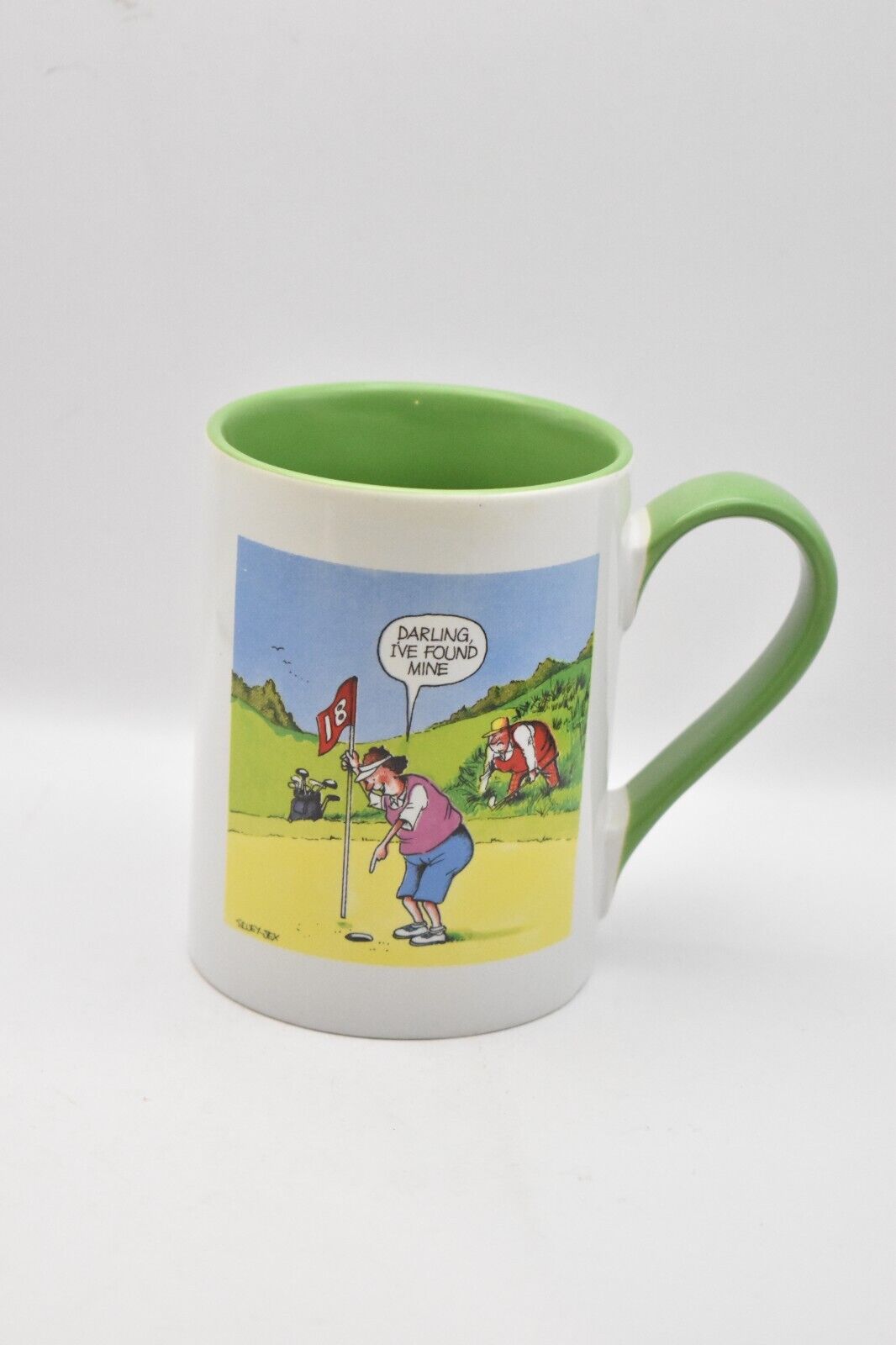 Russ Berrie & Co Novelty Golf Mug Darling I've Found Mine Coffee Mug Tea Cup