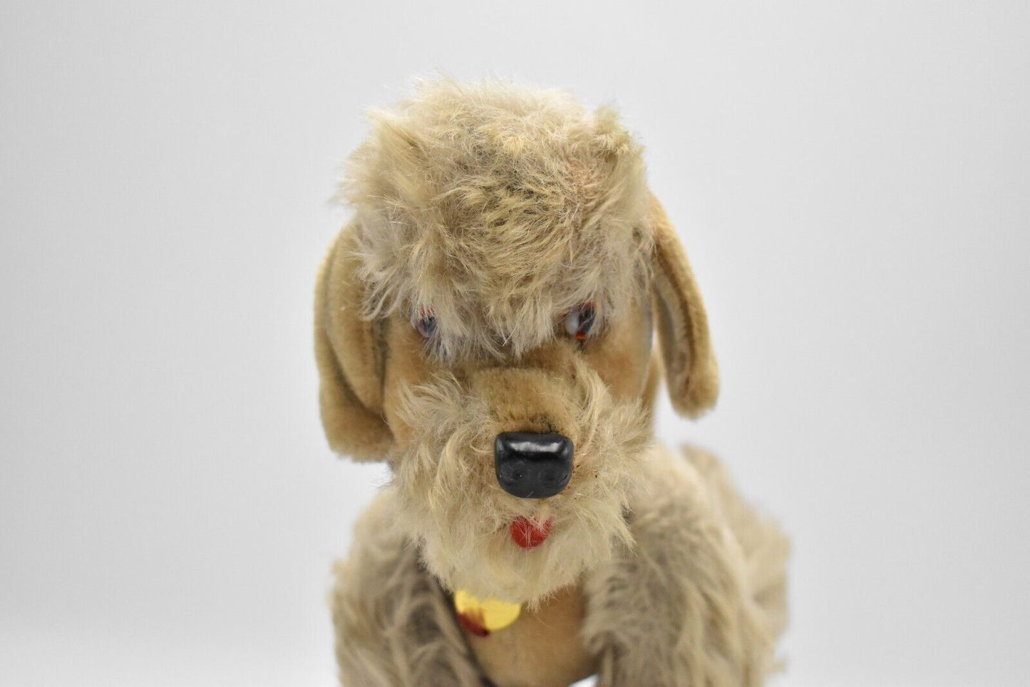 Vintage Hermann Poodle Dog Mohair Jointed, Glass Eyes