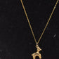 Vintage 9ct Yellow Gold Poodle Dog Pendant Necklace 46cm - Hallmarked