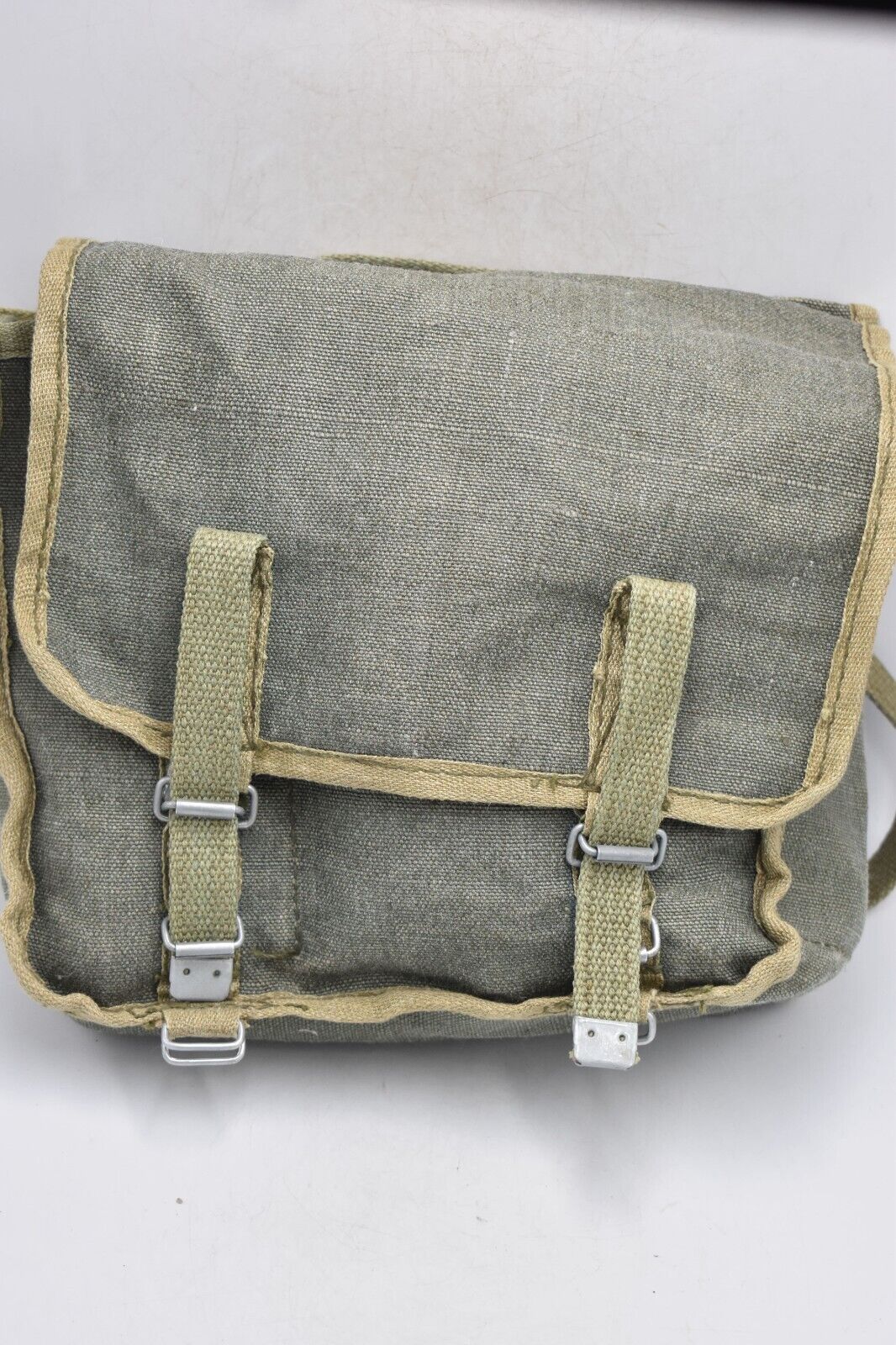 Vintage 80's Polish Army Canvas Webbing Bread Bag – Military Satchel Haversack