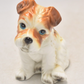 Vintage Terrier Dog with Blue Eyes Figurine Statue Ornament Ceramic