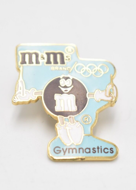 M&M's Olympic Gymnastics Brown Character Pin Badge