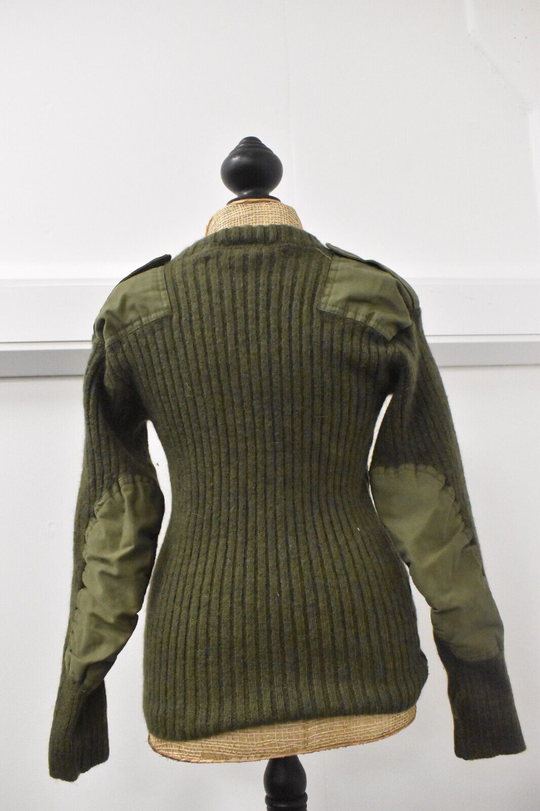 British Army Olive Green Wool Jumper Pullover Thermal Jersey Size 36"