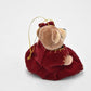 Vintage Artist Teddy Bear in a Dress Mini Plush Ornament/ Decoration