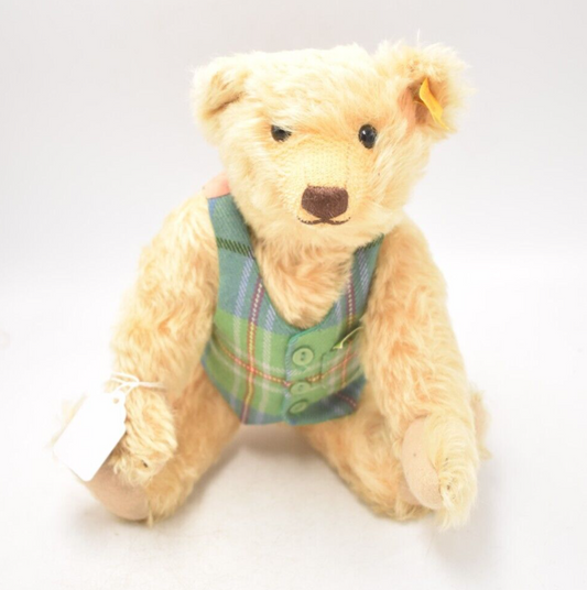 Steiff The Flying Scotsman Teddy Bear 004230 – Retired, Golden Mohair, Fully Joi