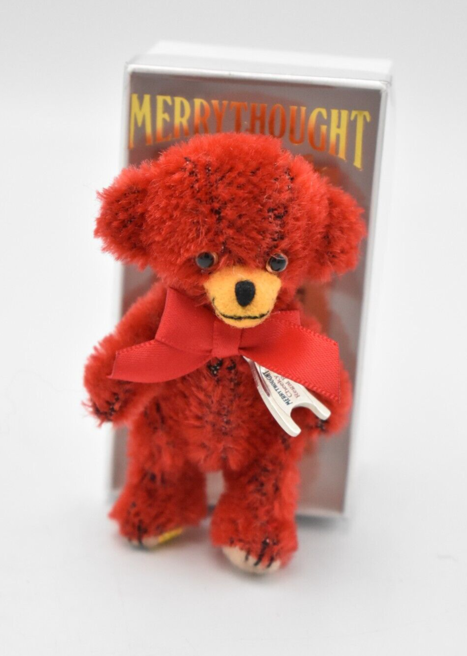 Merrythought Cheeky Bear Regal Red Mohair Teddy Bear Limited Edition