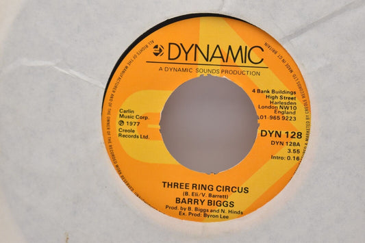 Barry Biggs Three Rings Circus 7" Vinyl Single 1977