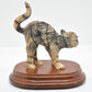 Vintage Resin Angry Tabby Cat Figurine/ Statue/ Ornament