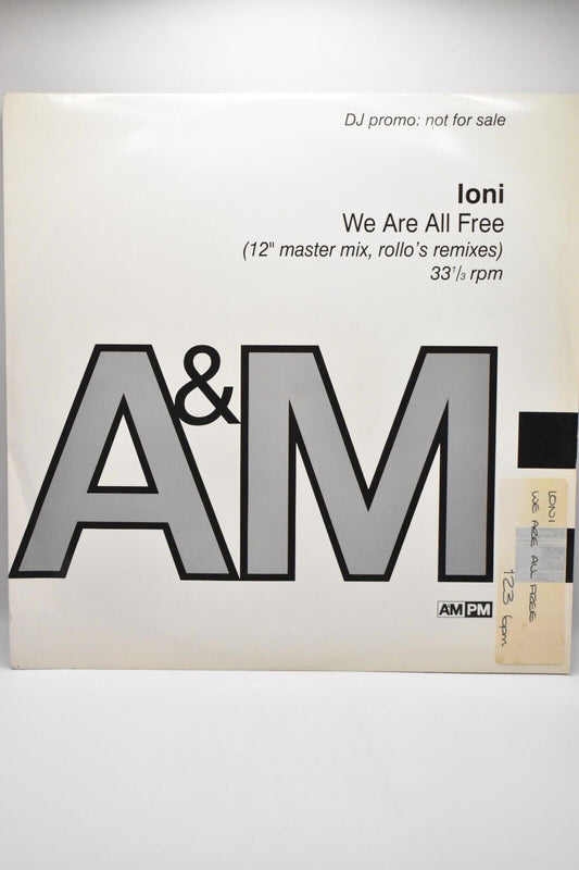 Ioni We Are All Free Vinyl Record 12" DJ Promo