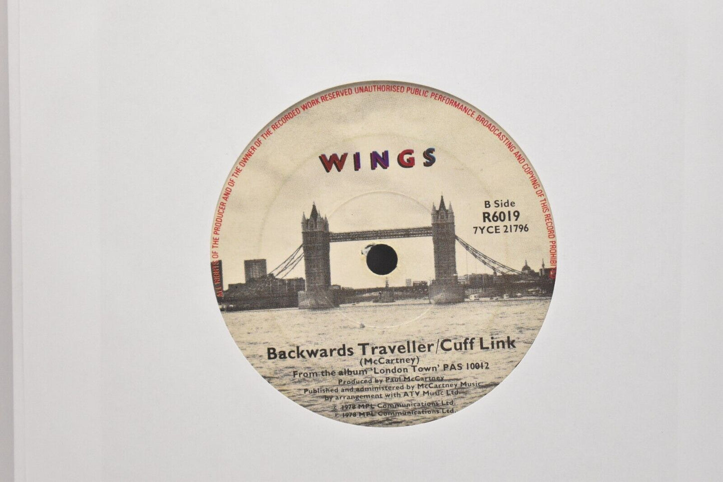 Wings Paul McCartney With A Little Luck 7" Vinyl Record Single 1978