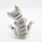 Vintage Handpainted Grey Playful Cat Figurine/ Statue/ Ornament