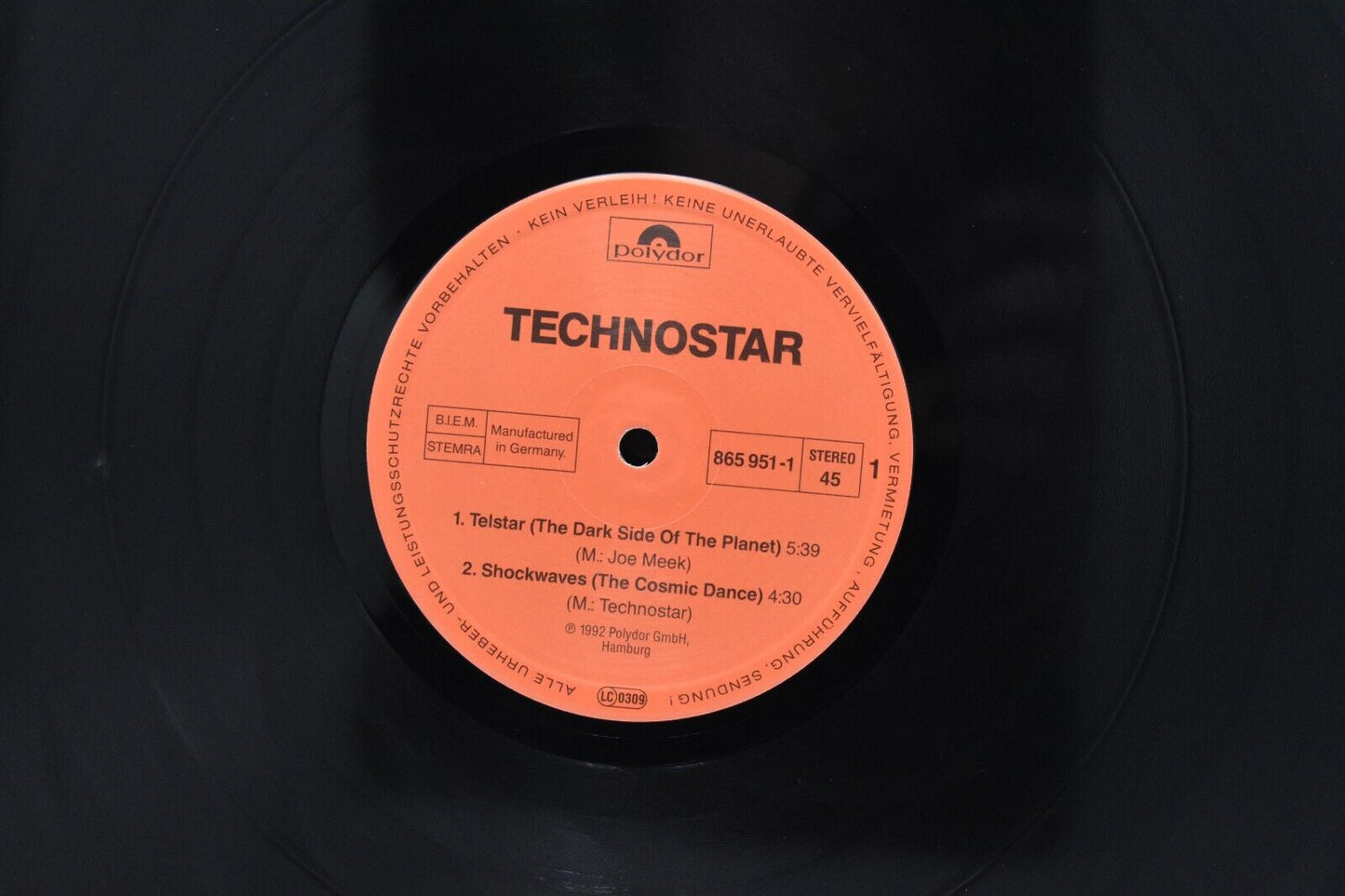 Technostar Telstar 12" Vinyl Single Record 1962