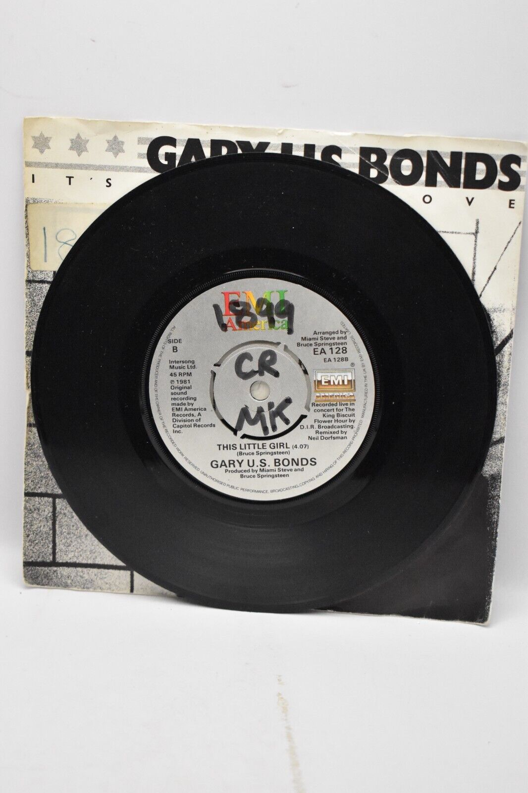 Gary US Bonds It's Only Love 7" Vinyl Record Single 1981