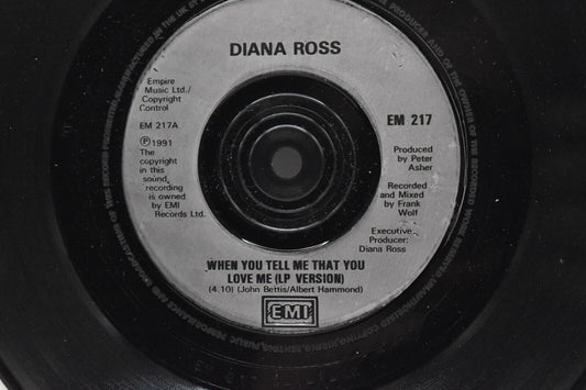 Diana Ross When You Tell Me That You Love Me 7" Vinyl Single 1985