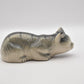 Vintage Ceramic Black and Grey Cat Figurine/ Statue/ Ornament