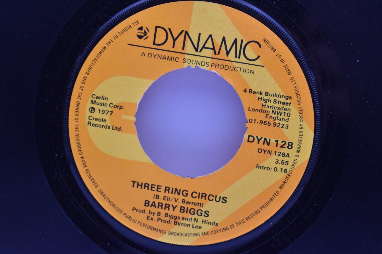 Barry Biggs Three Rings Circus 7" Vinyl Single 1977