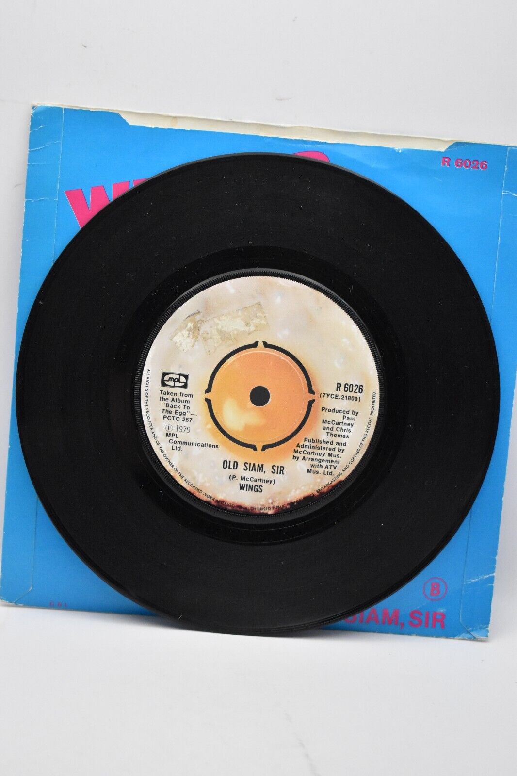 Wings Paul Old Siam, Sir 7" Vinyl Record Single 1979