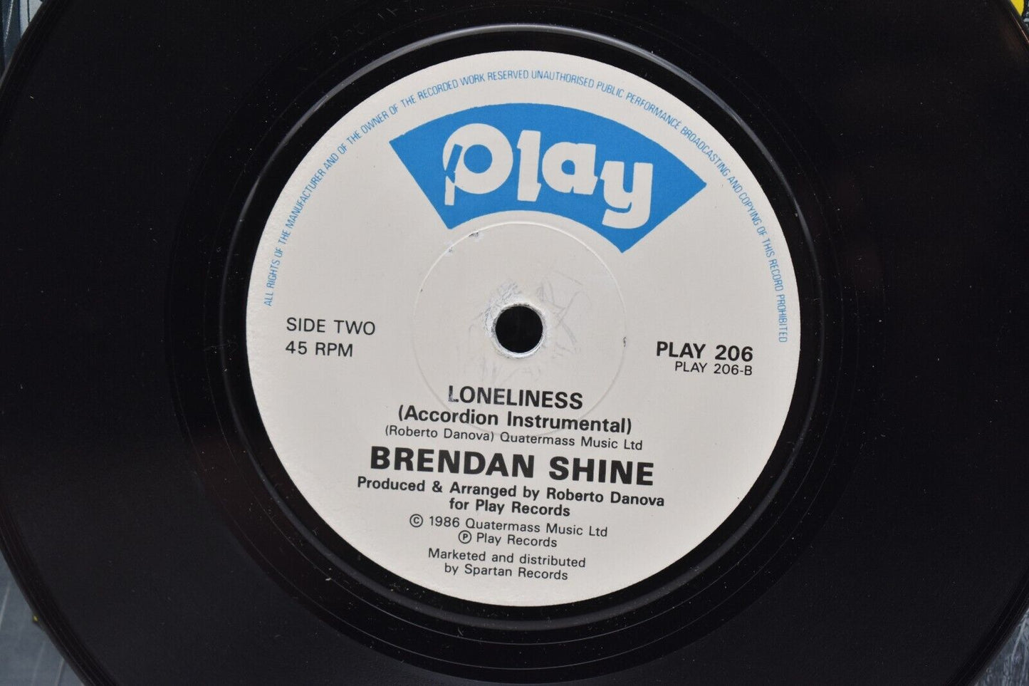 Brendan Shine Loneliness 7" Vinyl Single 1986