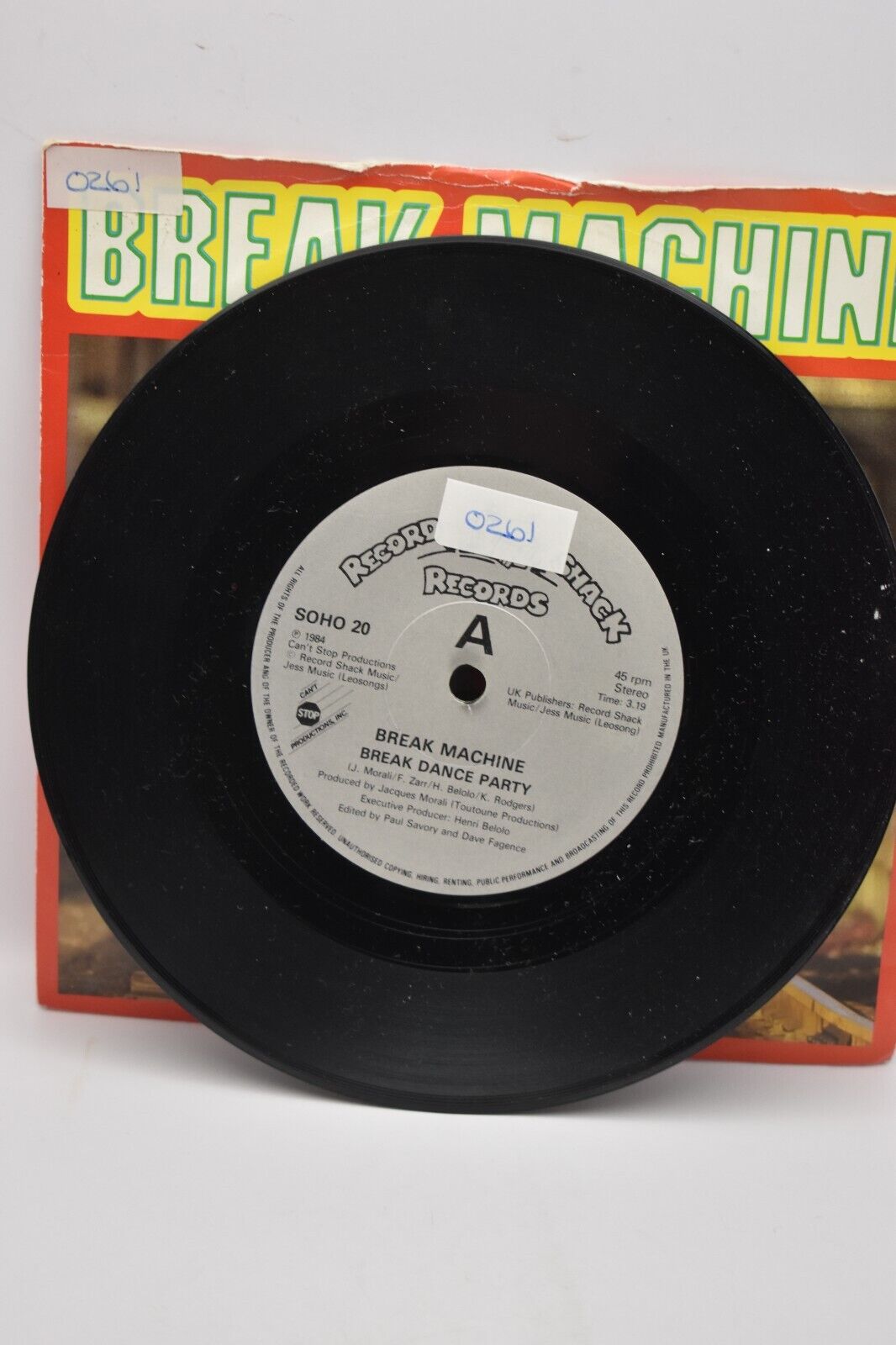 Break Machine Break Dance Party 7" Vinyl Single 1984