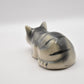 Vintage Ceramic Black and Grey Cat Figurine/ Statue/ Ornament