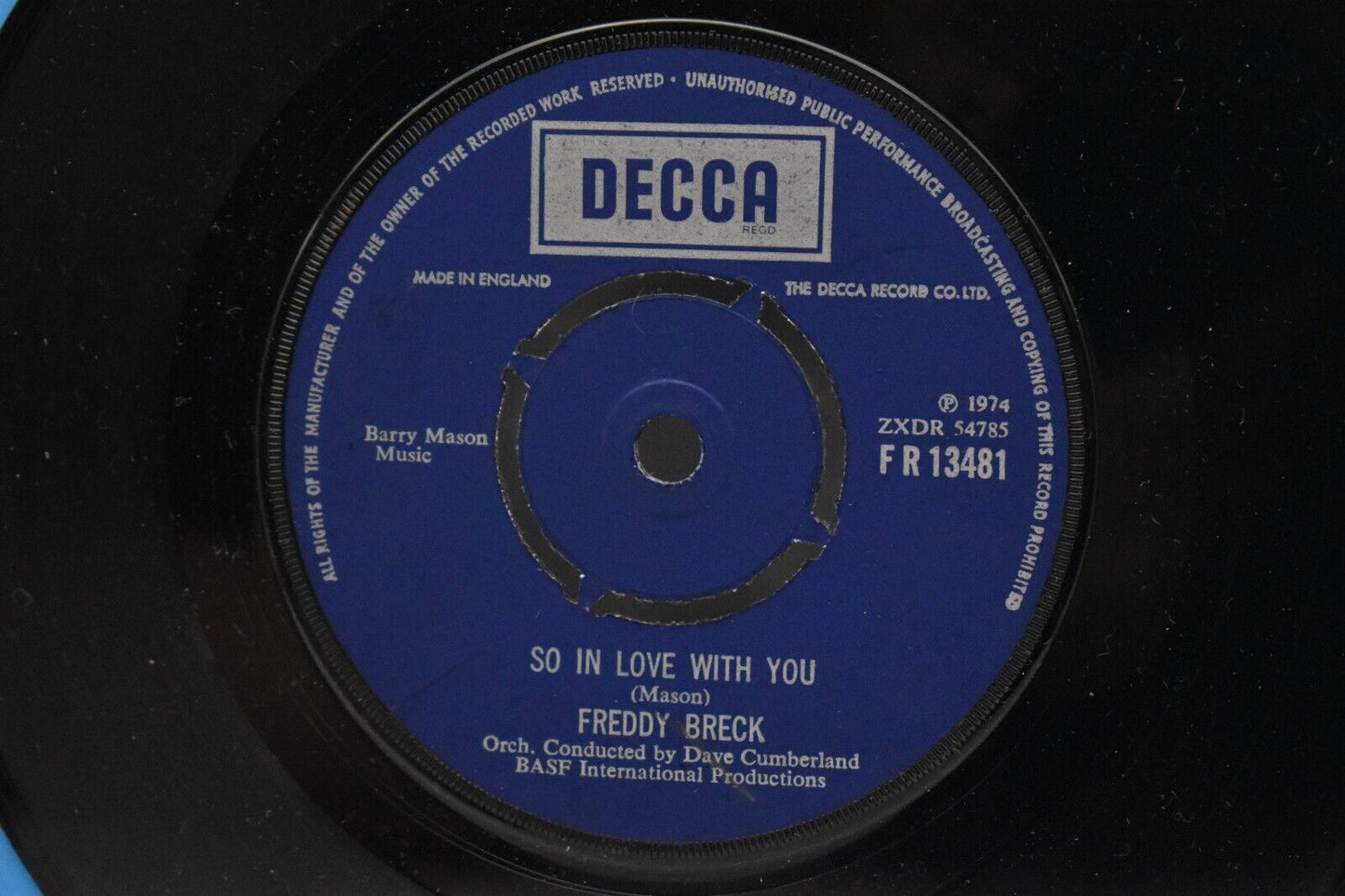 Freddy Breck So In Love With You 7" Vinyl Record Single 1974