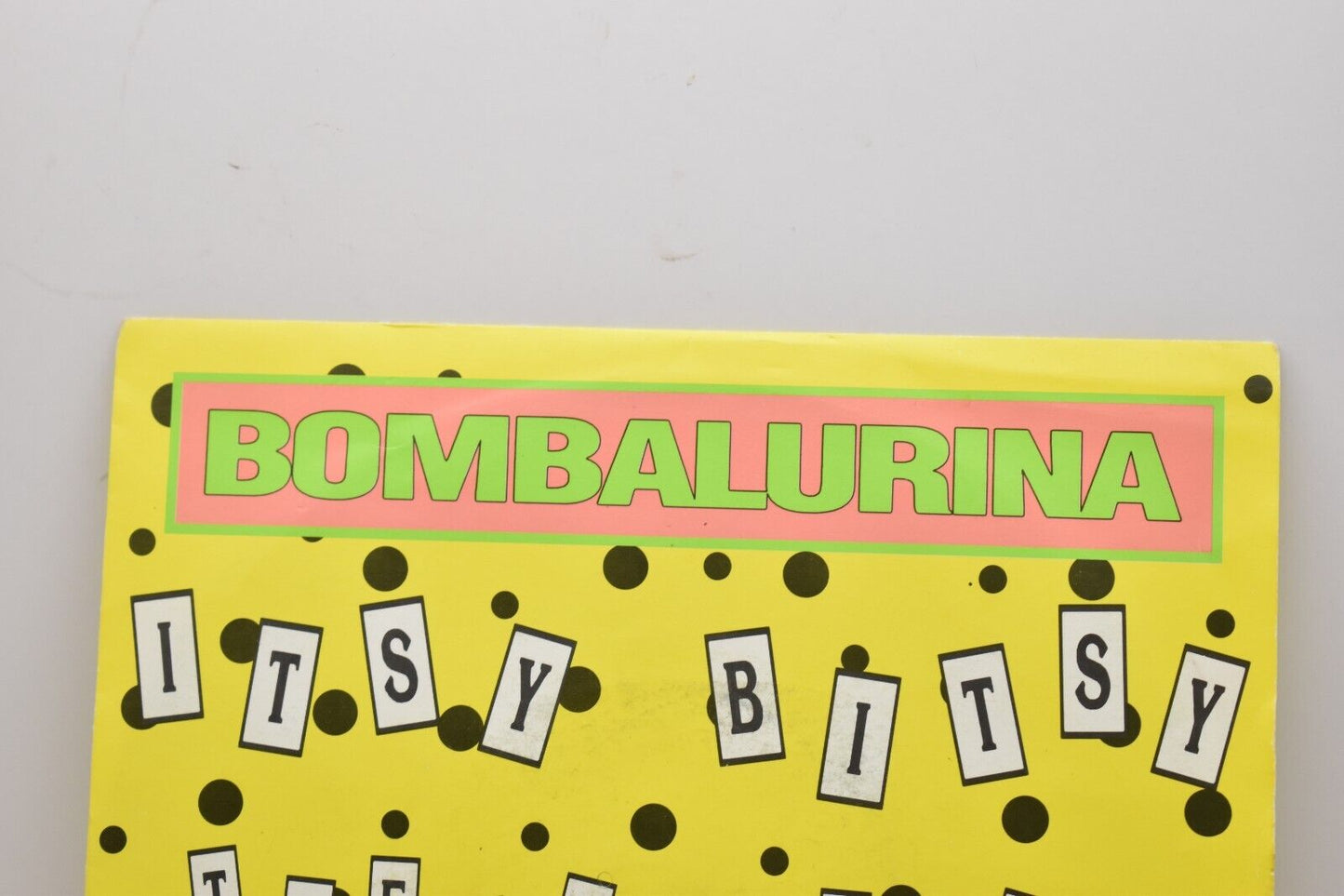 Bombalurina It's Bitsy Teeny Weeny Yellow Polka Dot bikini 7" Vinyl Single 1990