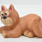 Vintage Handpainted Wide Eyed Cat Figurine/ Statue/ Ornament