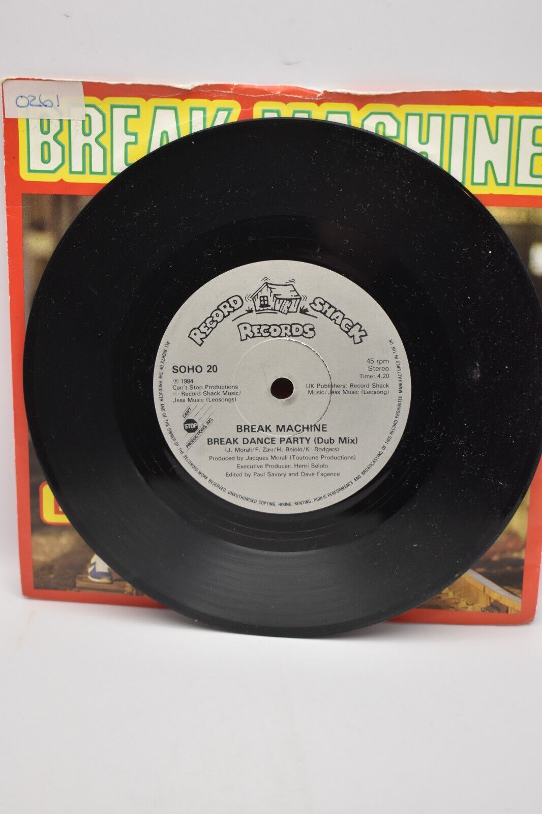 Break Machine Break Dance Party 7" Vinyl Single 1984