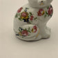 Vintage Handpainted Floral Ceramic Cat Figurine/ Statue/ Ornament