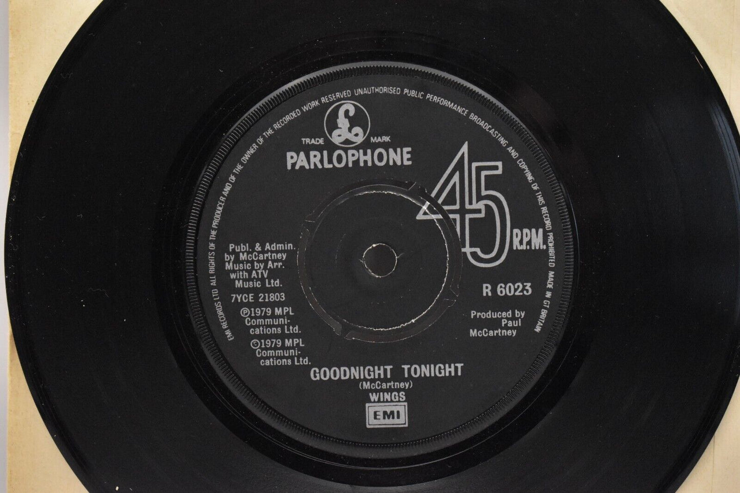 Wings Paul Mcartney Good Tonight 7" Vinyl Record Single 1979