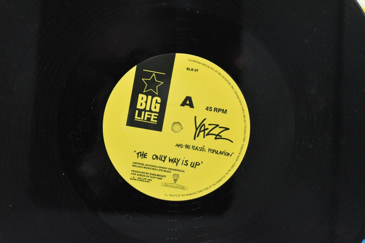 Yazz And The Plastic Population The Only Way Is Up 12" Vinyl Reord Single 1988