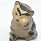 Vintage Handpainted Grey and Black Striped Cat Figurine/ Statue/ Ornament