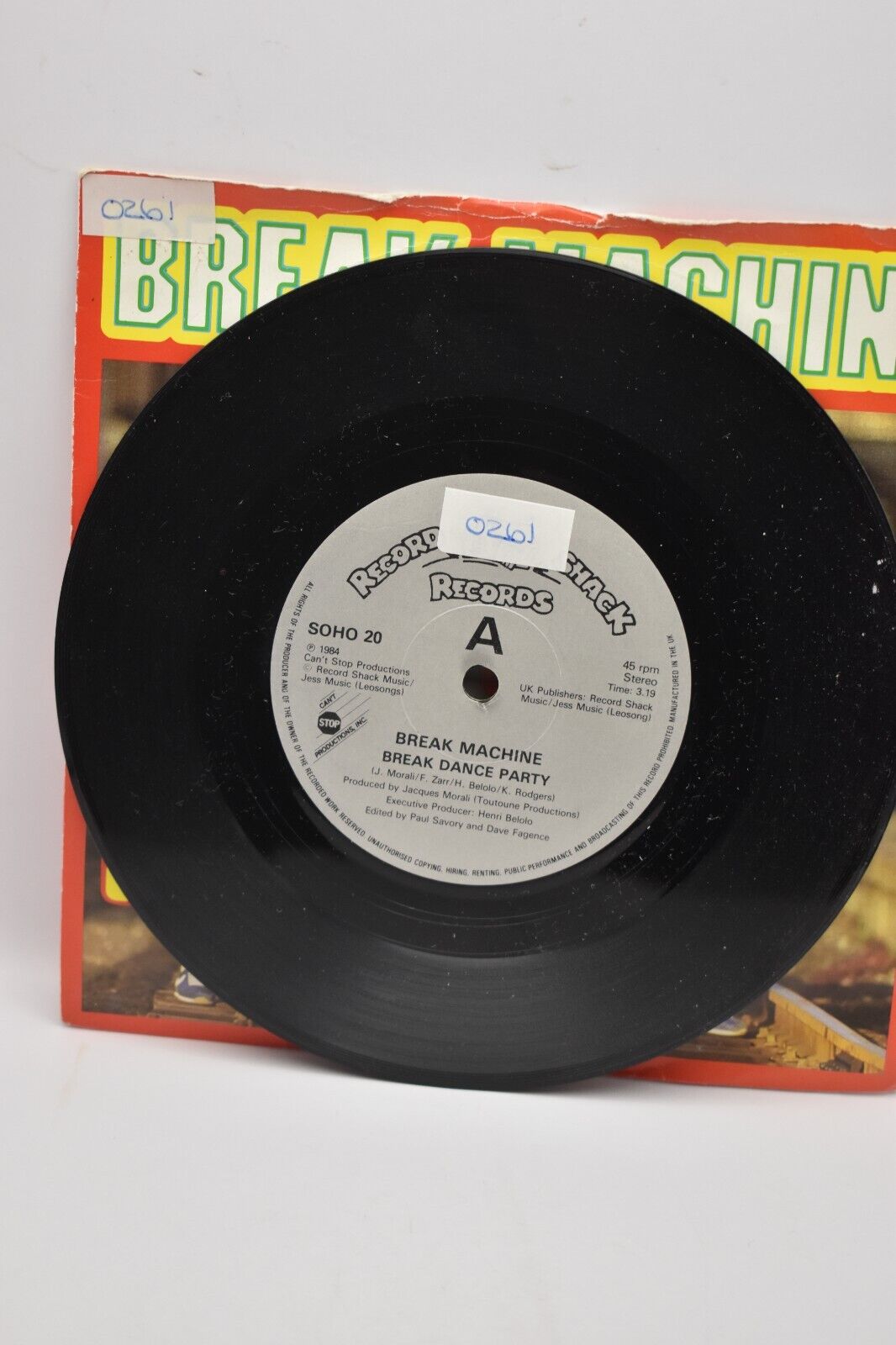 Break Machine Break Dance Party 7" Vinyl Single 1984