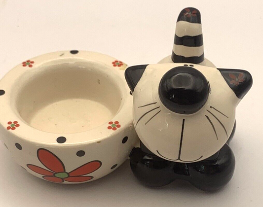 Vintage Ceramic Novelty Cat Egg Cup