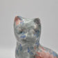 Park Rose Ceramic Cat Ornament Bridlington Pottery Blue Green Pink Floral