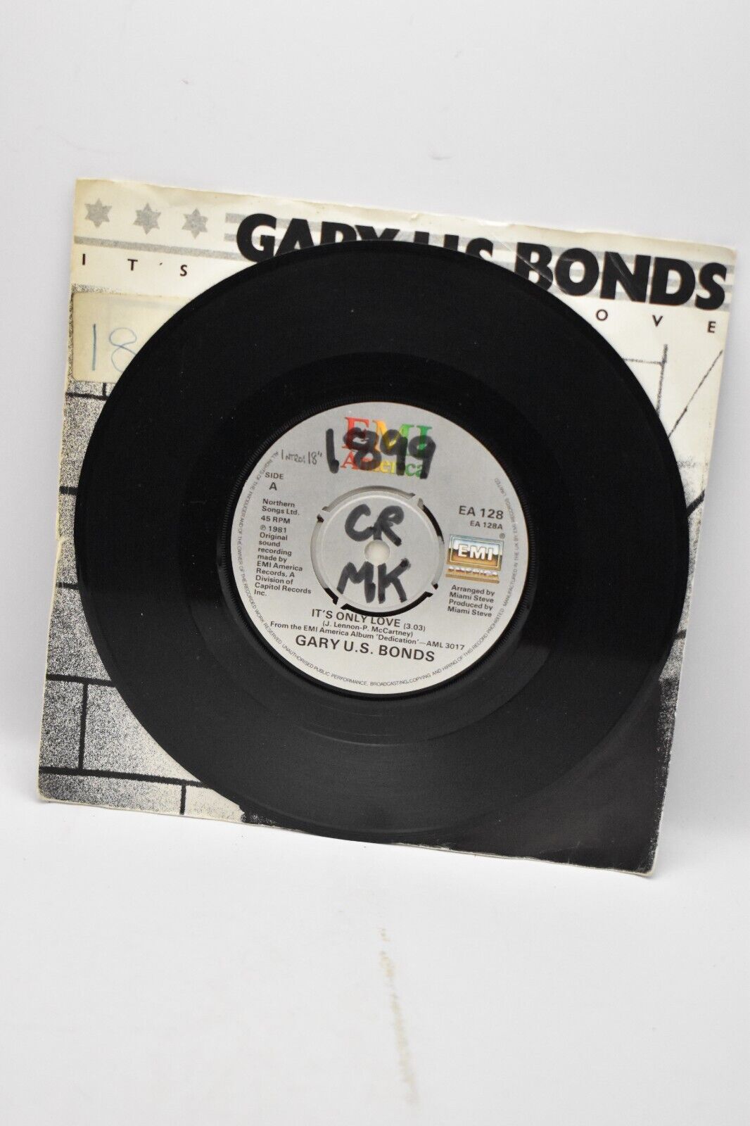 Gary US Bonds It's Only Love 7" Vinyl Record Single 1981