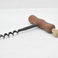 Antique Victorian Iron/ Wooden Corkscrew with Brush