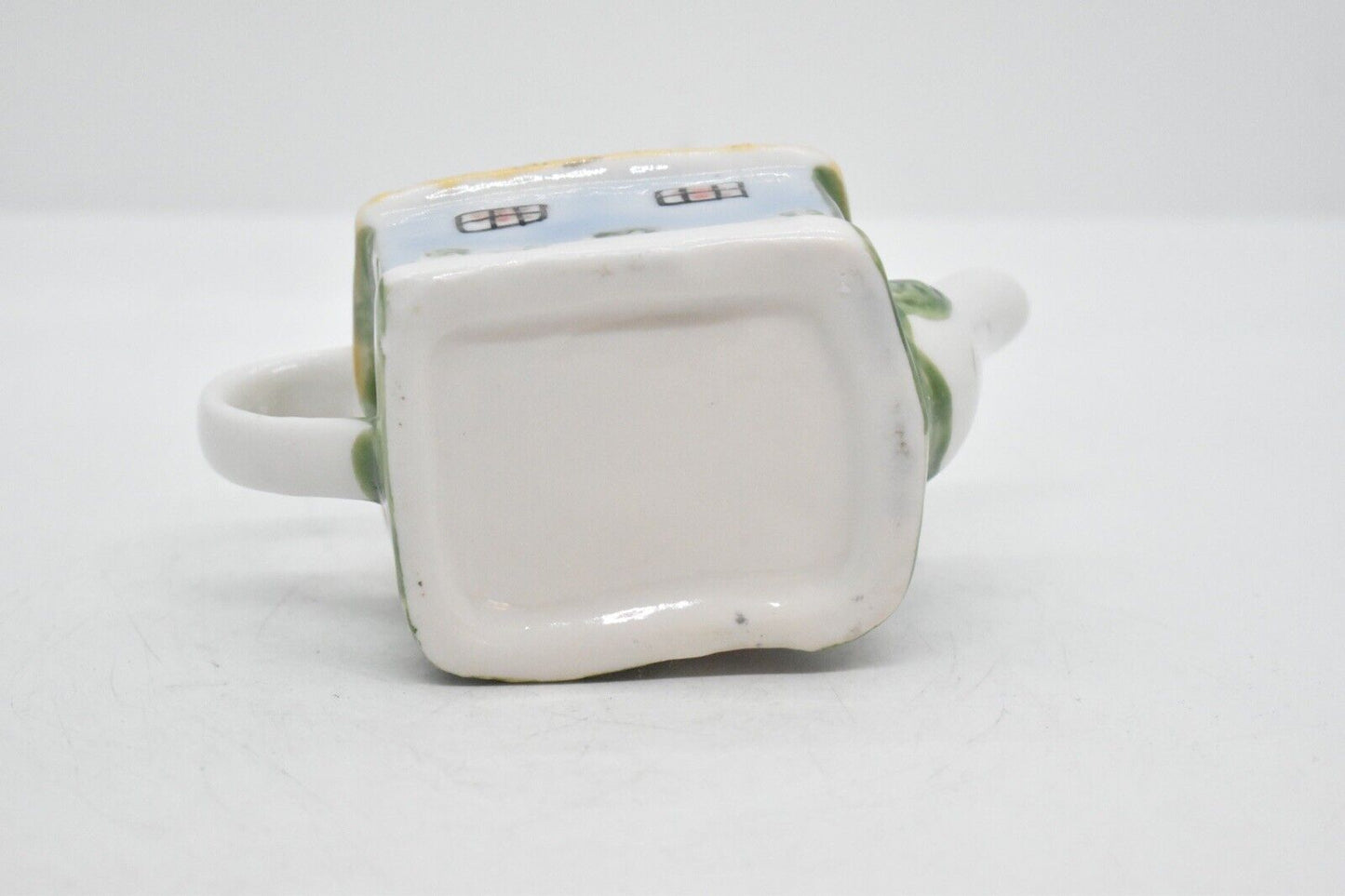 Vintage Miniature Novelty Handpainted House Teapot Collectible