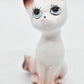 Vintage Kitsch Long Eyelash Handpainted Cat Figurine/ Ornament/ Statue