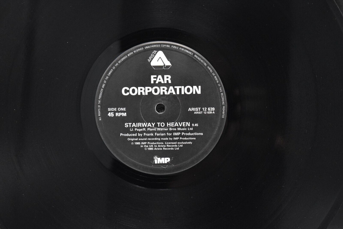 Far Corporation Stairway to Heaven 12" Vinyl Single Record 1985