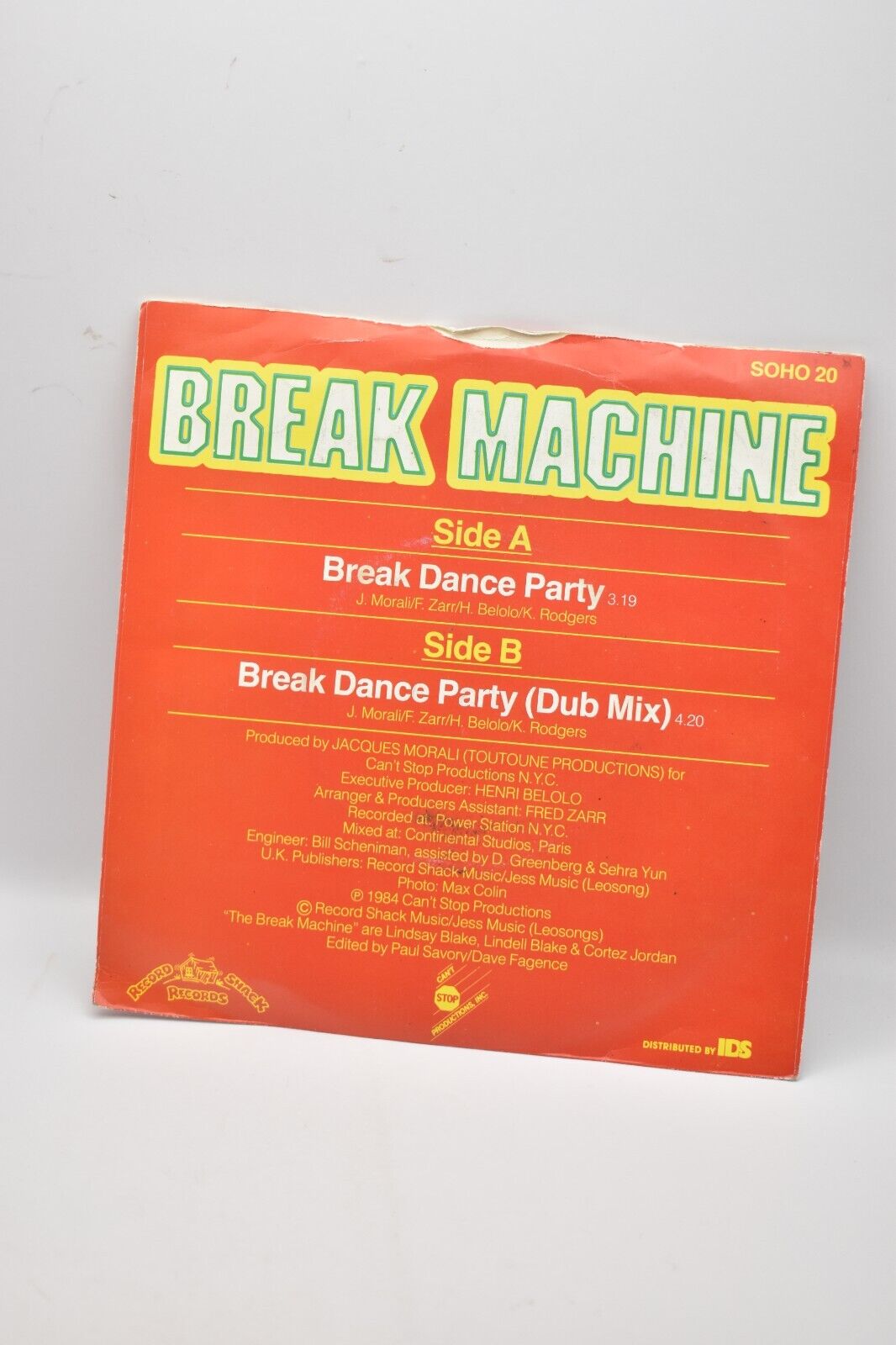 Break Machine Break Dance Party 7" Vinyl Single 1984