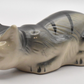 Vintage Ceramic Black and Grey Cat Figurine/ Statue/ Ornament