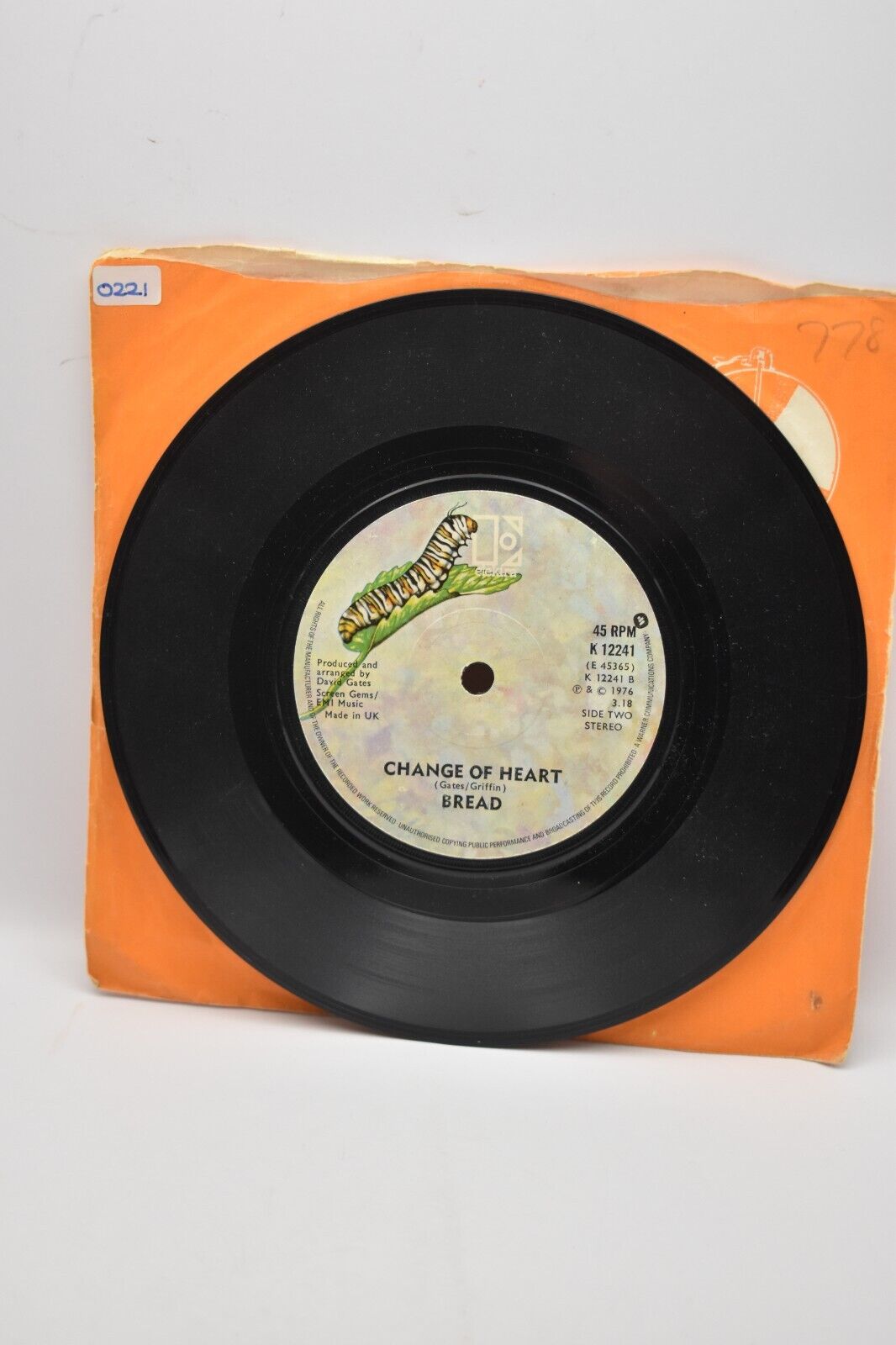 Bread Lost Without Your Love 7" Vinyl Single 1976