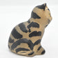 Vintage Handpainted Grey and Black Striped Cat Figurine/ Statue/ Ornament